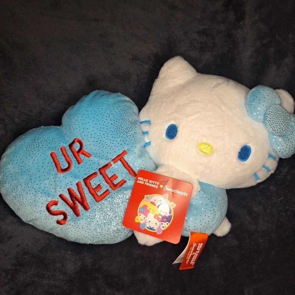 Hello Kitty x Sweethearts Blue Plush UR SWEET Valentine's Edition NWT